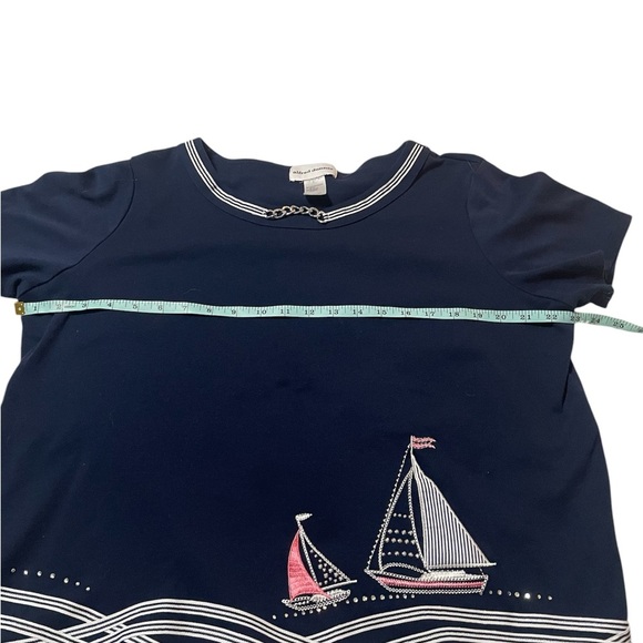 Alfred Dunner Crew Neck Short Sleeve T-Shirt Women Size L - Picture 4 of 9